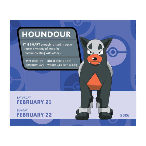 Pokémon 2026 Day-to-Day Calendar