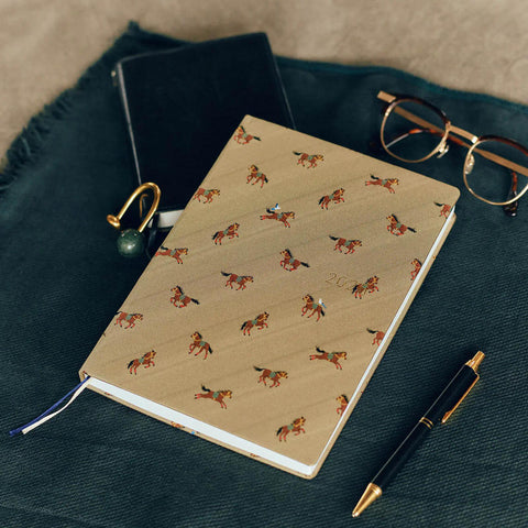 Bow + Tie: Galloping Horses Hobonichi HON A5 2026 Planner