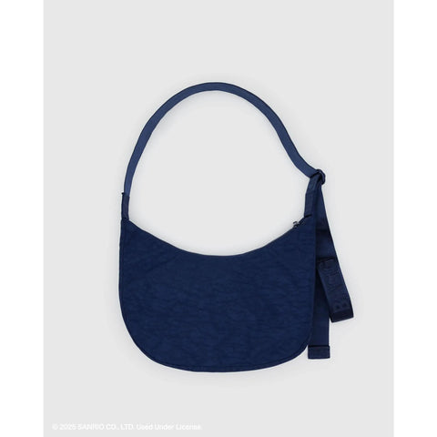 Medium Nylon Crescent Bag: Embroidered Hello Kitty + Teddy