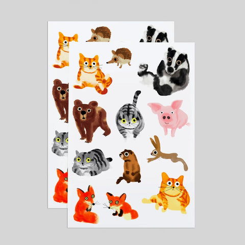 Furry Friends Tattoo Sheets