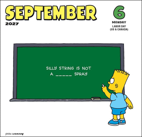 The Simpsons 2027 Day-to-Day Calendar