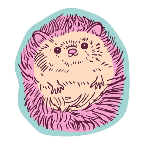 Purple Hedgehog Sticker