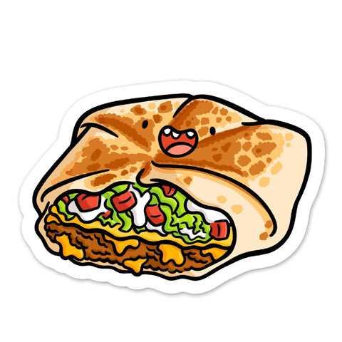 Crunchy Taco Wrap Mini Sticker