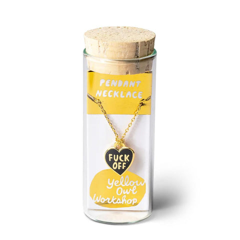 Fuck Off Heart Necklace
