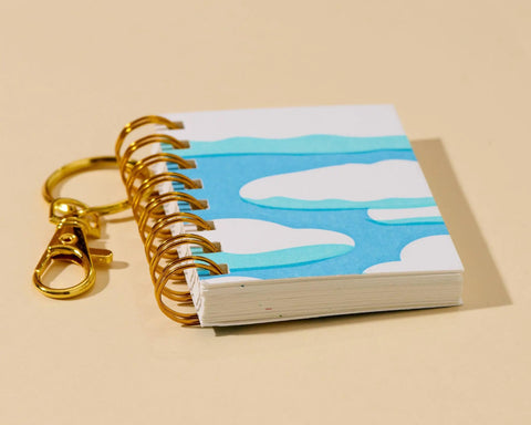 Clouds + Sky Teenybook Mini Notebook Bag Charm