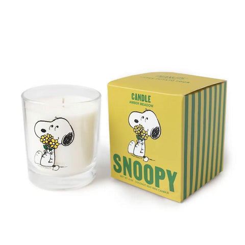 Snoopy Bouquet Amber Meadow Candle