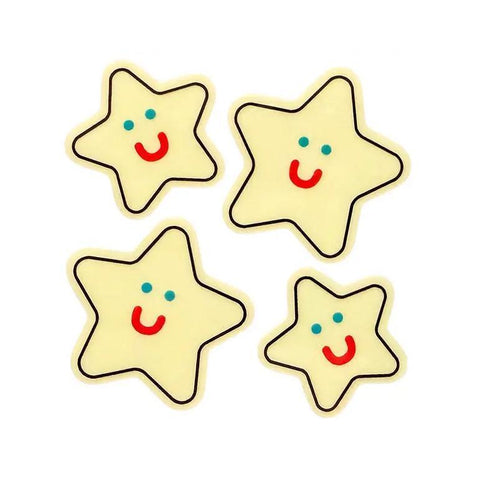 Glow in the Dark Happy Stars Vintage Sticker Sheet