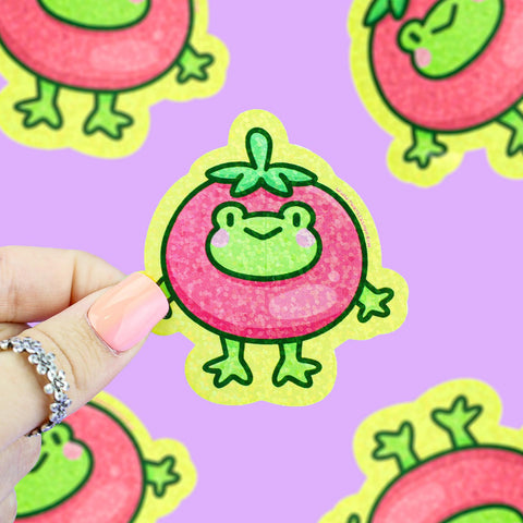 Happy Tomato Frog Sticker