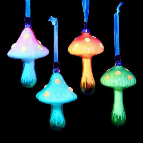 Glow-in-the-Dark Mushroom Ornaments
