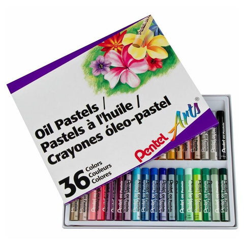 Pentel Arts Oil Pastels, Set of 36
