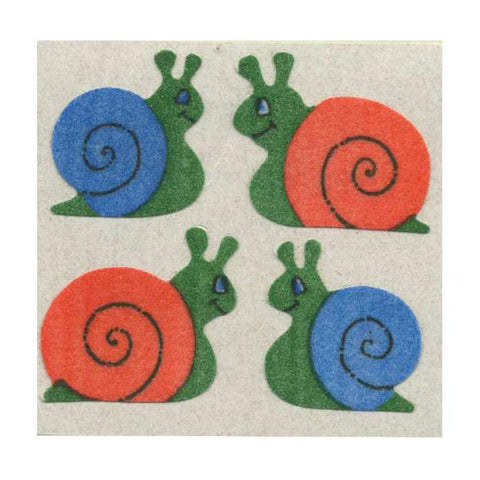 Snails Retro Fuzzy Stickers