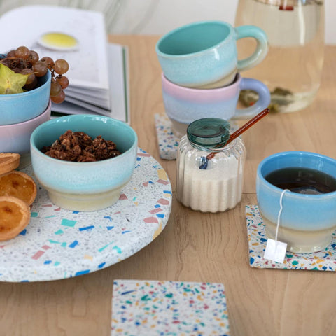 Resin + Terrazzo Coaster Set