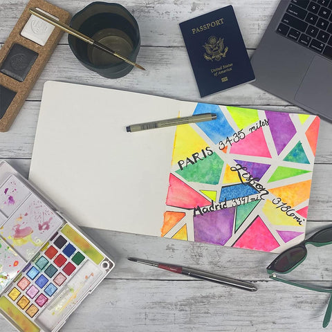 Large Landscape Travelogue Watercolor Journal