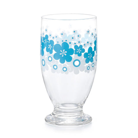 Retro Footed Glass Cup, Flower Ring