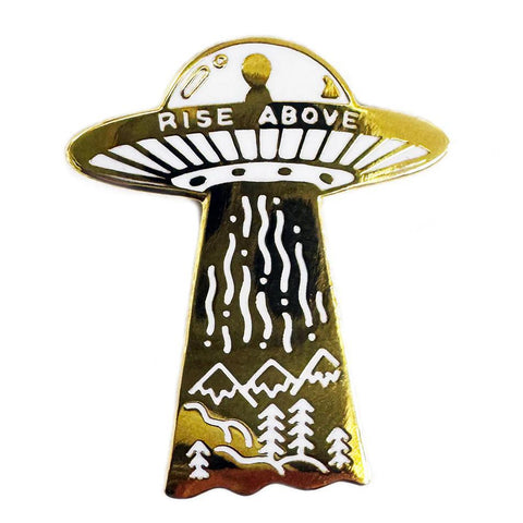 Rise Above UFO Pin