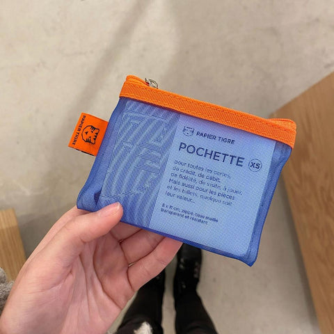 Extra Small Mesh Pocket, Peach Cobalt