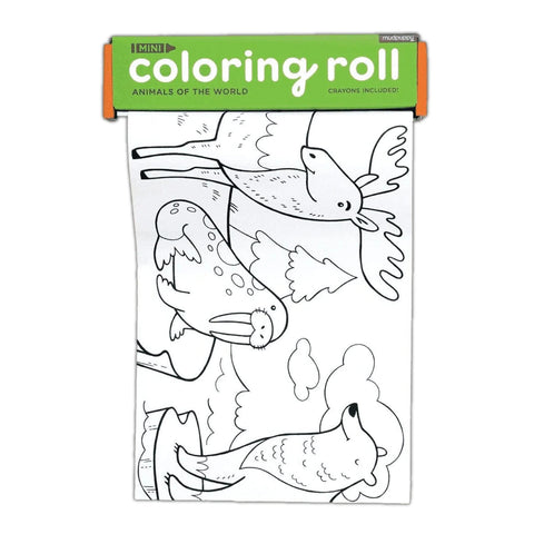 Animals of the World Mini Coloring Roll