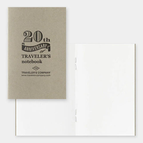 TRAVELER'S 20th Anniversary Card Size Notebook, Black
