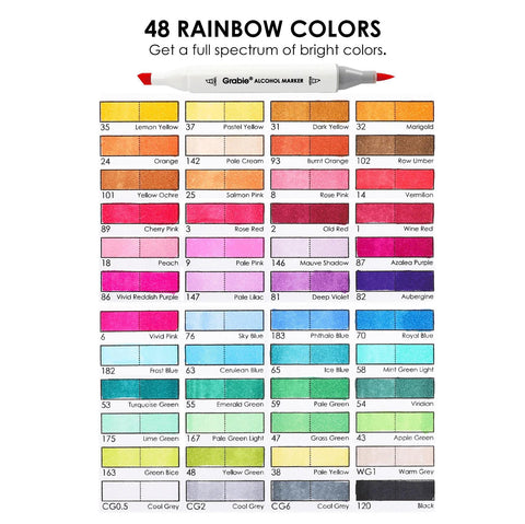 Dual Tip Alcohol Markers, Set of 48