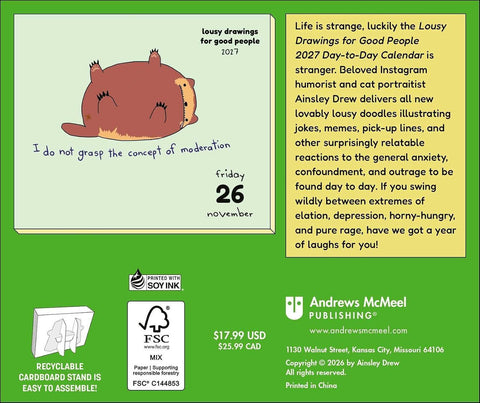 Lousy Drawings for Good People 2027 Day-to-Day Calendar