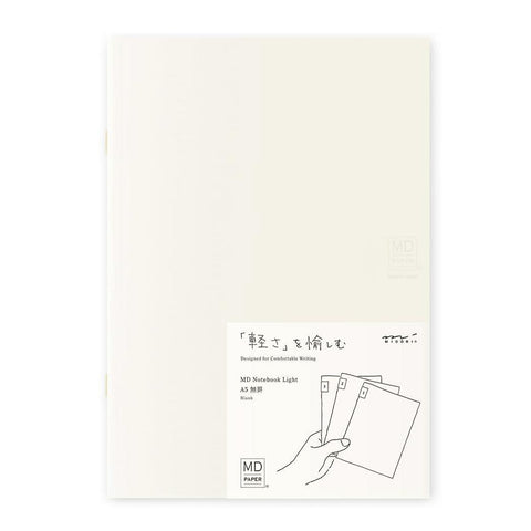 MD Light A5 Blank Notebooks, Pack of 3