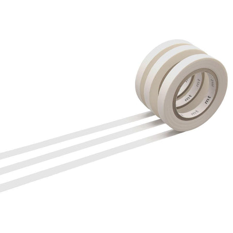 Matte White 6mm Slim Washi Tape Set