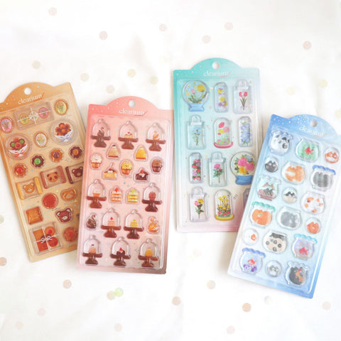 Cat Fishbowl Clearium Stickers