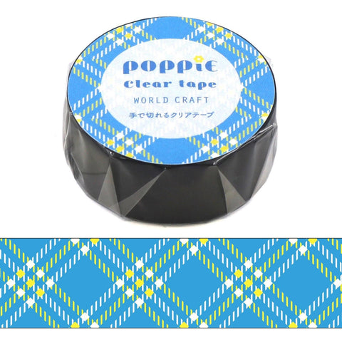POPPiE Blue Plaid Clear Tape