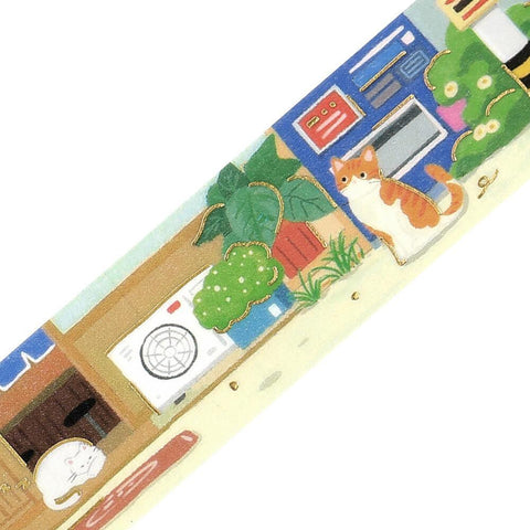 Cats in an Afternoon Back Alley Washi Tape