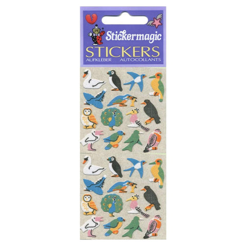 Micro Birds Retro Fuzzy Stickers