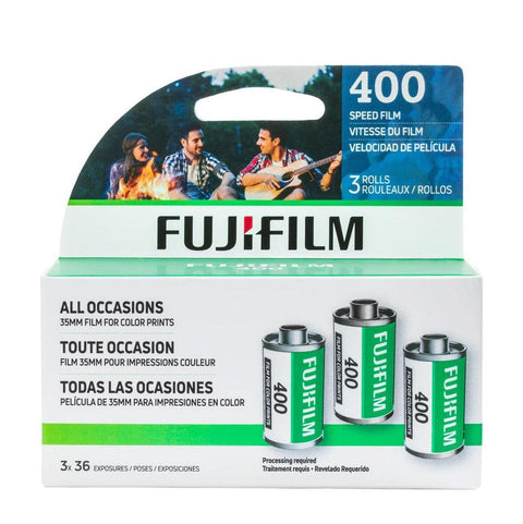 Fujicolor 400 Color 35mm Film, 3 Pack