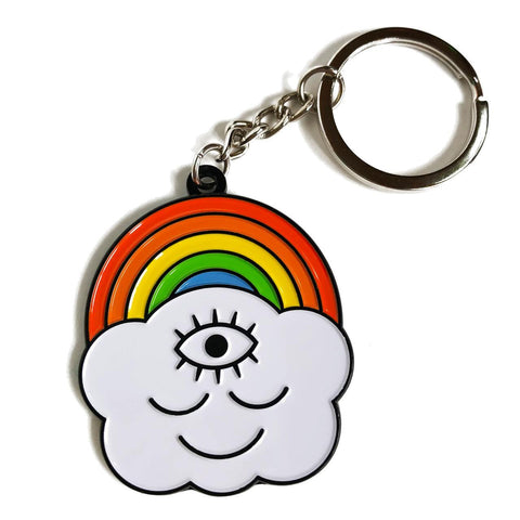 Rainbow Cloud Keychain