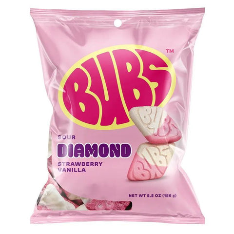 BUBS Strawberry Vanilla Diamond Sour Foam Candy