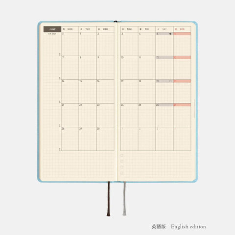 Hobonichi Techo Weeks 2027 Planner, Sea Glass