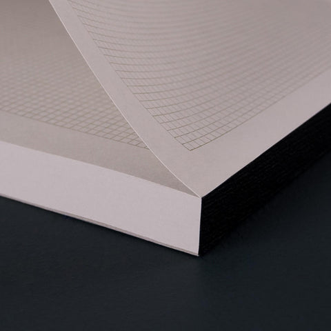 Bronze on Pearl Gray A4 Grid Notepad