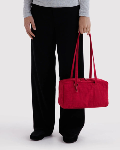 Nylon Bowler Bag: Cherry