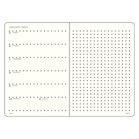 2026 Weekly Planner + Notebook, Dotted