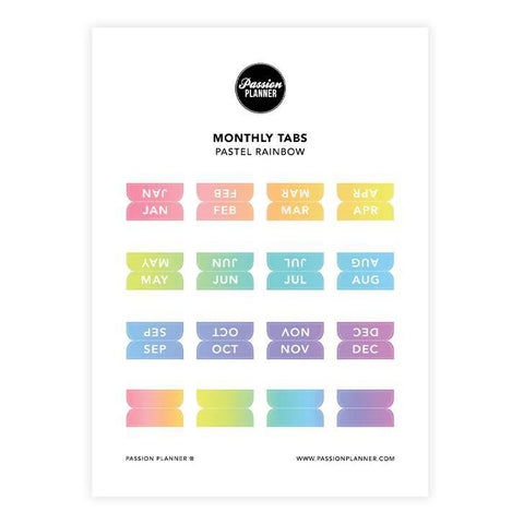 Passion Planner Monthly Tabs