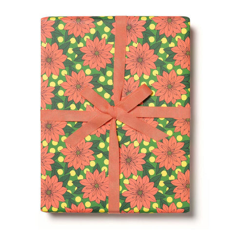 Big Poinsettia Wrapping Paper