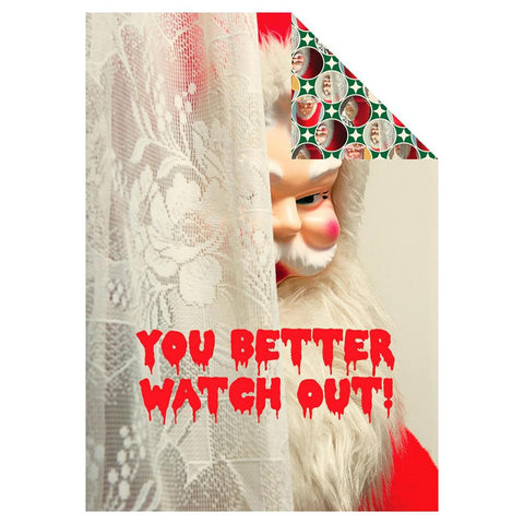 Creepy Santa Mixed Gift Wrap Sheets