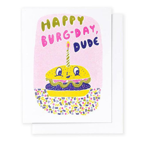 Burg-day Birthday Card
