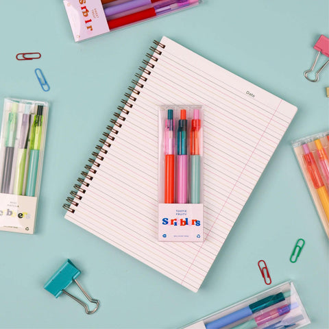 Scribblers Ballpoint Pens, Sets of 3