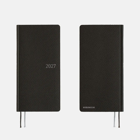 Hobonichi Techo Weeks 2027 Planner, Black Argyle