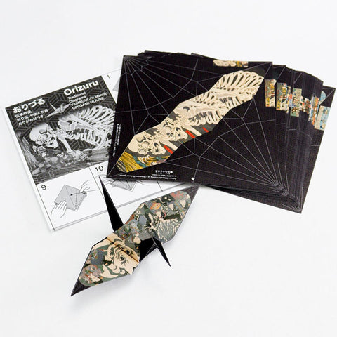 Ukiyo-e Crane Origami Paper