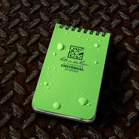 All-Weather Top Spiral Memo Pad, Bright Green