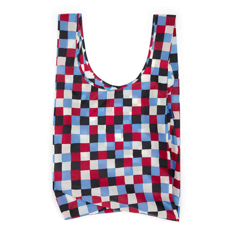 Big Reusable Tote: Painted Check