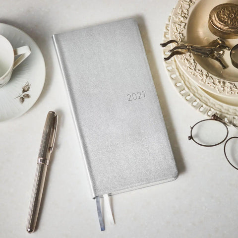 Hobonichi Techo 2027 Weeks Leather: Noble Silver