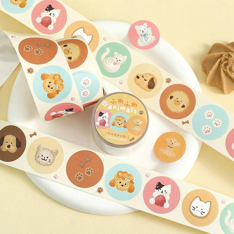 Fluffy Animals Washi Sticker Roll