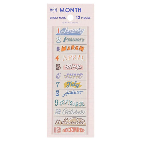 Month Custom Sticky Notes