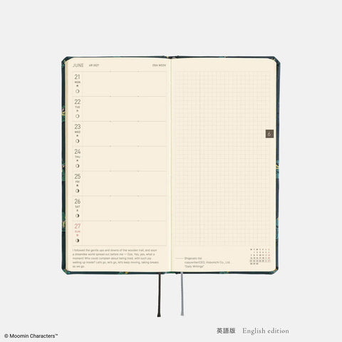 Hobonichi Techo Weeks 2027 Planner, Moomin: A Day in the Life of Snufkin